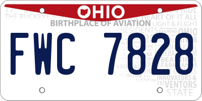 OH license plate FWC7828