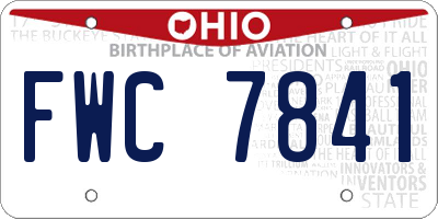 OH license plate FWC7841