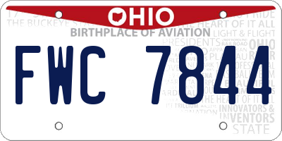 OH license plate FWC7844