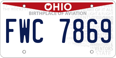 OH license plate FWC7869