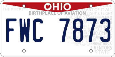 OH license plate FWC7873