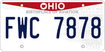 OH license plate FWC7878