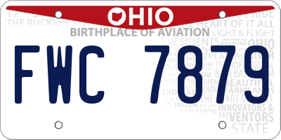 OH license plate FWC7879