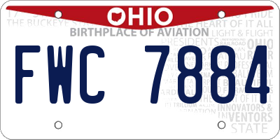 OH license plate FWC7884