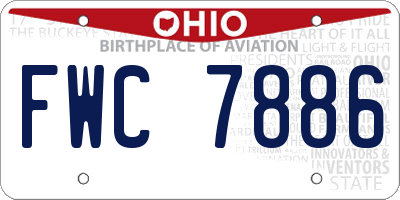 OH license plate FWC7886