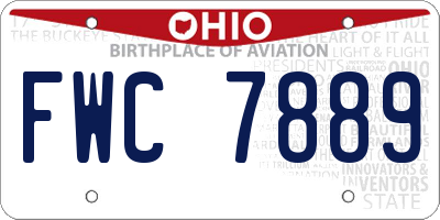 OH license plate FWC7889