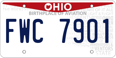 OH license plate FWC7901