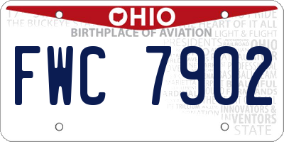 OH license plate FWC7902