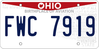 OH license plate FWC7919