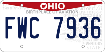 OH license plate FWC7936
