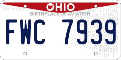 OH license plate FWC7939