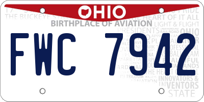 OH license plate FWC7942