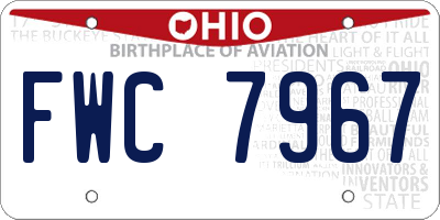 OH license plate FWC7967