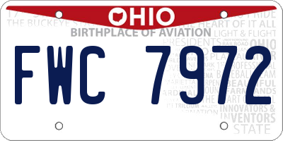 OH license plate FWC7972