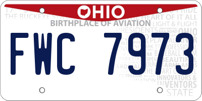 OH license plate FWC7973