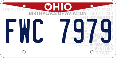 OH license plate FWC7979