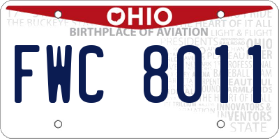 OH license plate FWC8011