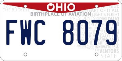 OH license plate FWC8079