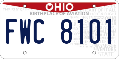 OH license plate FWC8101