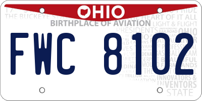 OH license plate FWC8102