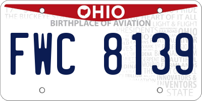 OH license plate FWC8139