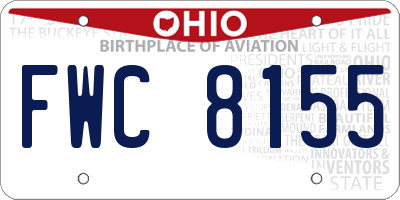 OH license plate FWC8155
