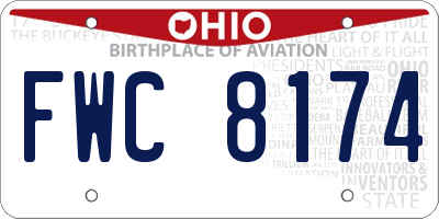 OH license plate FWC8174