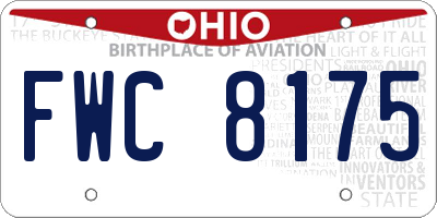 OH license plate FWC8175