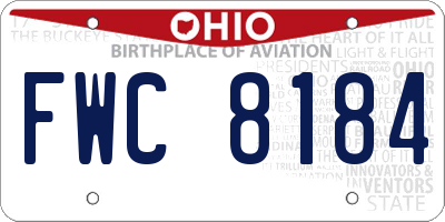 OH license plate FWC8184