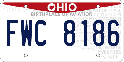 OH license plate FWC8186