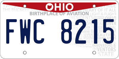 OH license plate FWC8215