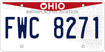 OH license plate FWC8271