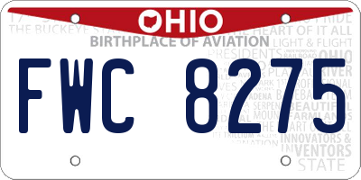 OH license plate FWC8275