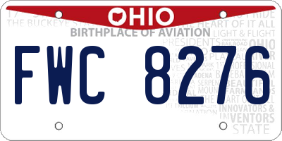 OH license plate FWC8276