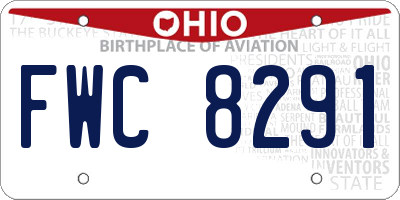 OH license plate FWC8291