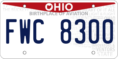 OH license plate FWC8300