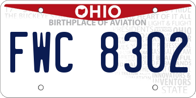 OH license plate FWC8302