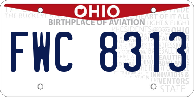 OH license plate FWC8313