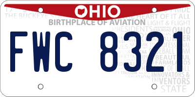 OH license plate FWC8321