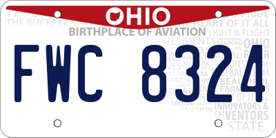 OH license plate FWC8324