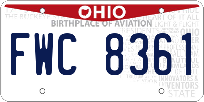 OH license plate FWC8361