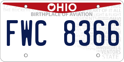 OH license plate FWC8366