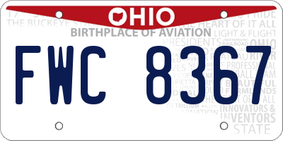 OH license plate FWC8367