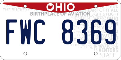 OH license plate FWC8369