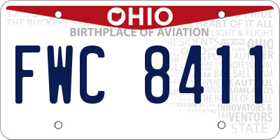 OH license plate FWC8411