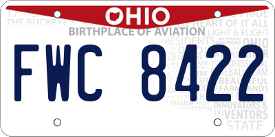 OH license plate FWC8422