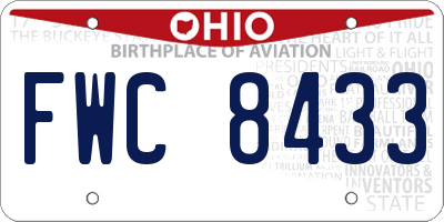 OH license plate FWC8433