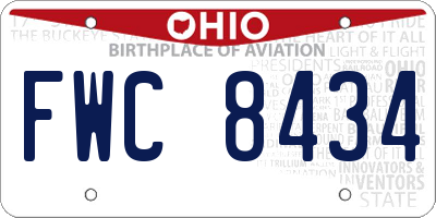 OH license plate FWC8434