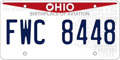 OH license plate FWC8448