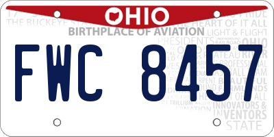 OH license plate FWC8457